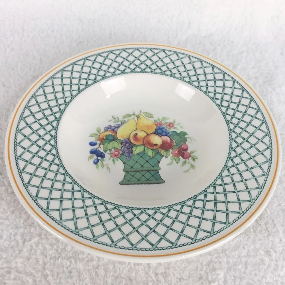 2 Villeroy & Boch Basket Large Rim Soup Bowl 9 3/8